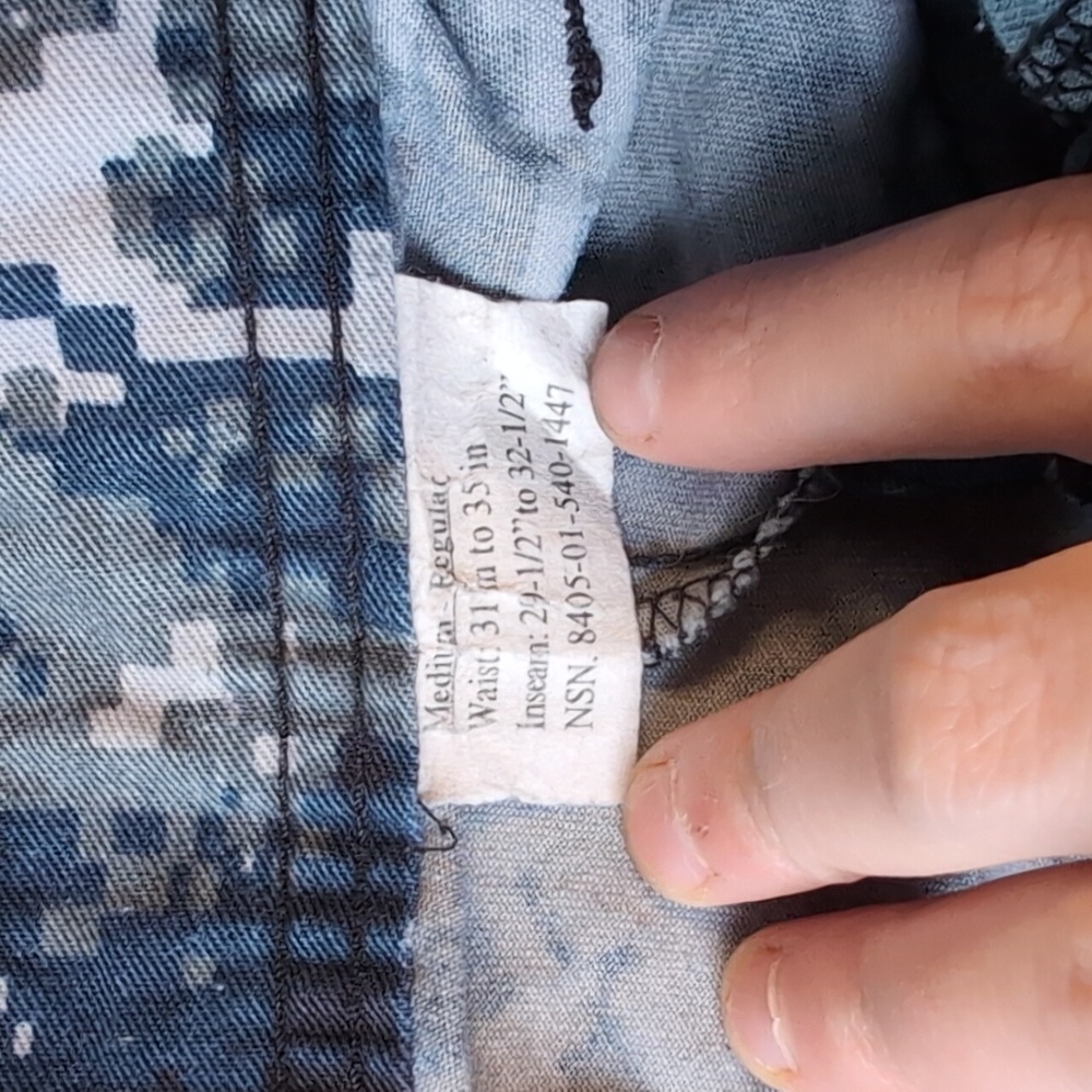 Vintage US Navy Military Men's Blue Camo Cargo Pants - Picture 5 of 5